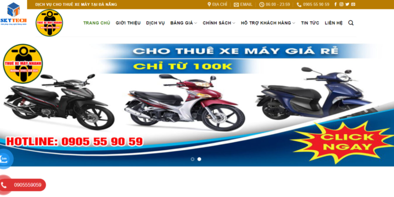 Thiết Kế Web Cho Thuê Xe Máy